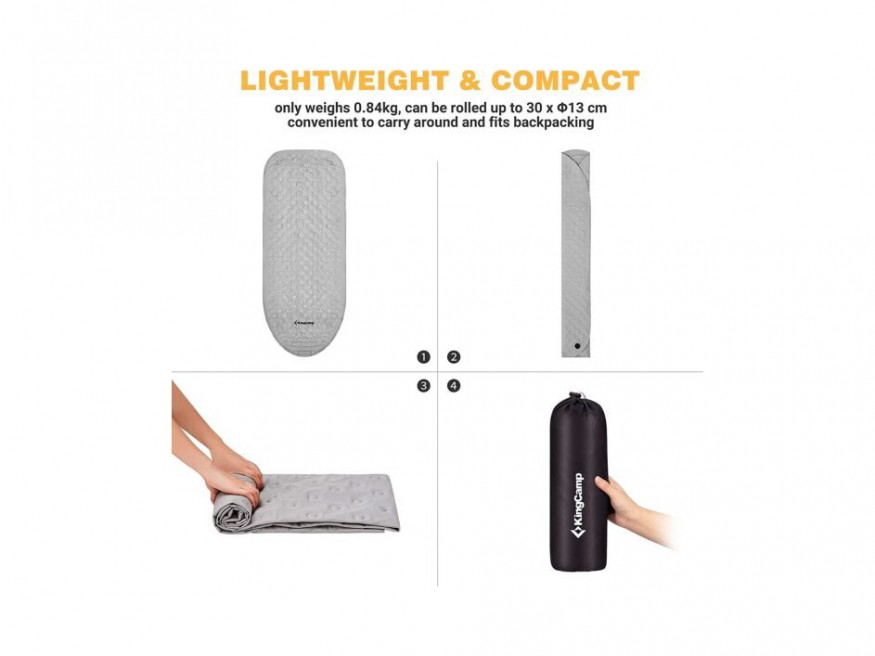 Коврик самонадувающийся 2009 VIBORG 8.0, 198х75х8 см, King Camp