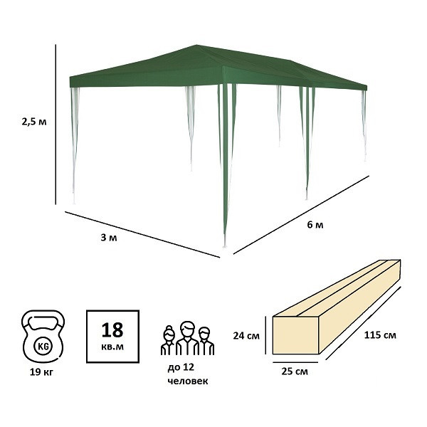 Садовый тент шатер 1057, Green Glade
