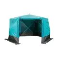 Шатер СЛЕДОПЫТ быстросборный, 6 стен, 3,35х3,85 м, h-2,25 м, S по полу 9,3 кв.м цвет Waterfall