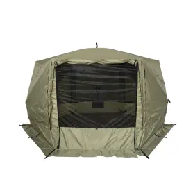 Шатер СЛЕДОПЫТ быстросборный, 6 стен, 3,35х3,85 м, h-2,25 м, S по полу 9,3 кв.м ОЛИВА