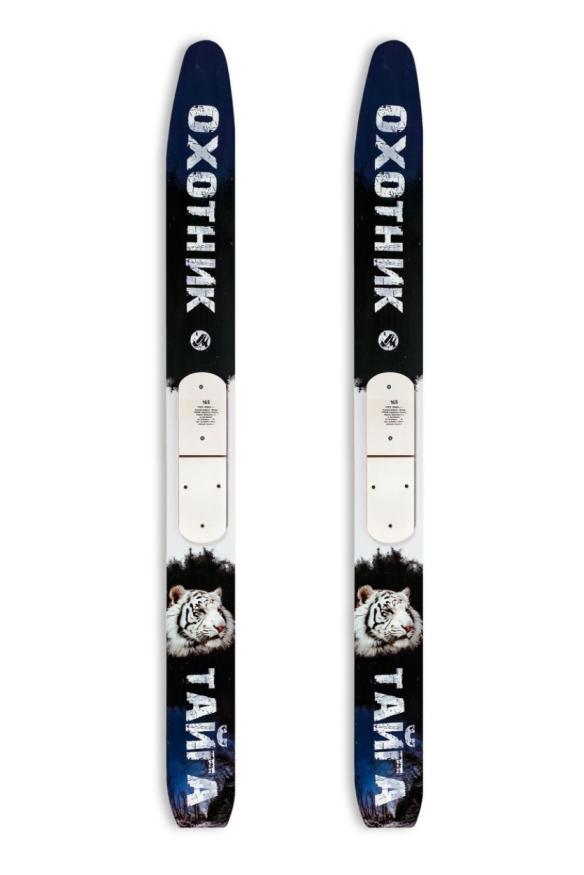 Лыжи Тайга/Охотник, дерево-пластик, длина 175 см, ширина 110 мм, с накладками