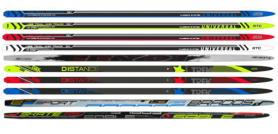 Лыжи Детские беговые STC 130 см дерево-пластик, с насечкой