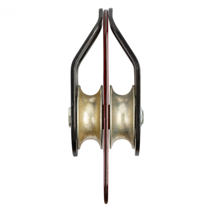 Блок-ролик двойной стальной с подшипником