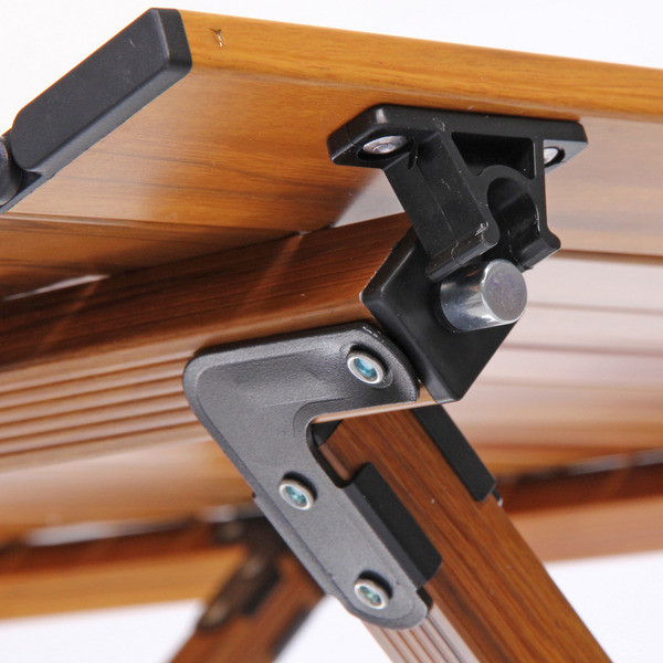 Стол кемпинговый складной, 114*59*43 см, цвет: светлое дерево, каркас алюминий